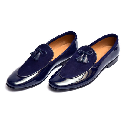 Ornates blue 100% Leather Shoes