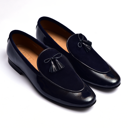 Ornates blue 100% Leather Shoes