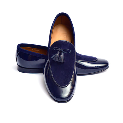 Ornates blue 100% Leather Shoes