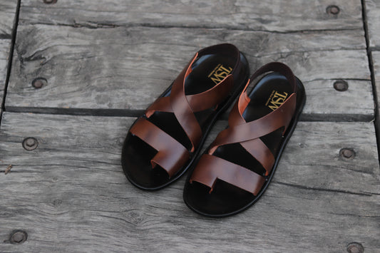 Marrón 100 % Leather Sandals