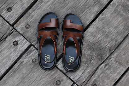 Marrón 100 % Leather Sandals